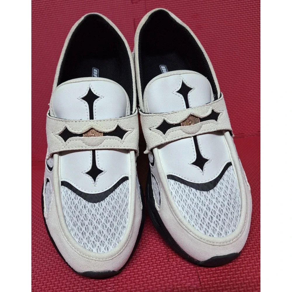 Bravest Studios White Runner Loafers Kross Kountry Slip On-Shoes US Size 10 Mens